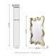 Glitzhome Set of 2 Metal Frame Wavy Wall Mirror