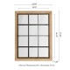 Glitzhome Set of 2 Farmhouse Wooden/Metal Windowpane Wall Mirror