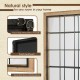 Glitzhome Set of 2 Farmhouse Wooden/Metal Windowpane Wall Mirror
