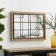 Glitzhome Set of 2 Farmhouse Wooden/Metal Windowpane Wall Mirror