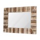 Glitzhome Set of 2 Farmhouse Rectangle Wooden Frame Wall Mirror