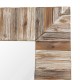 Glitzhome Set of 2 Farmhouse Rectangle Wooden Frame Wall Mirror