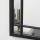 Glitzhome Set of 2 Oversized Black Metal/Glass Arched Wall Mirror