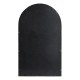 Glitzhome Set of 2 Oversized Black Metal/Glass Arched Wall Mirror