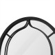 Glitzhome Set of 2 Oversized Black Metal/Glass Arched Wall Mirror