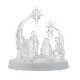 Glitzhome 9"L Christmas Lighted Acrylic Tabletop Nativity Scene Figurine