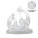 Glitzhome 9"L Christmas Lighted Acrylic Tabletop Nativity Scene Figurine