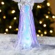 Glitzhome S/2 10.75"H Christmas Lighted Acrylic Color Changing Tabletop Angel Figurine