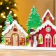 Glitzhome 20"L Lighted Wooden Christmas Villages Table Decor