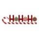 Glitzhome 19"L Christmas Wooden Epoxy HOHOHO Candy Cane Table Decor