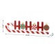 Glitzhome 19"L Christmas Wooden Epoxy HOHOHO Candy Cane Table Decor