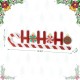 Glitzhome 19"L Christmas Wooden Epoxy HOHOHO Candy Cane Table Decor
