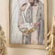 Glitzhome 19.75"H Wooden Gold Foil Nativity Scene Wall Décor