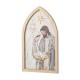 Glitzhome 19.75"H Wooden Gold Foil Nativity Scene Wall Décor