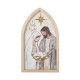 Glitzhome 19.75"H Wooden Gold Foil Nativity Scene Wall Décor