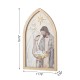 Glitzhome 19.75"H Wooden Gold Foil Nativity Scene Wall Décor