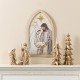 Glitzhome 19.75"H Wooden Gold Foil Nativity Scene Wall Décor