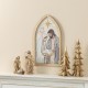 Glitzhome 19.75"H Wooden Gold Foil Nativity Scene Wall Décor