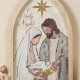 Glitzhome 19.75"H Wooden Gold Foil Nativity Scene Wall Décor