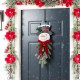 Glitzhome 25"H Greenery Snowman Door Hanger