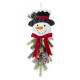 Glitzhome 25"H Greenery Snowman Door Hanger