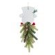 Glitzhome 25"H Greenery Snowman Door Hanger