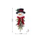 Glitzhome 25"H Greenery Snowman Door Hanger