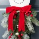 Glitzhome 25"H Greenery Snowman Door Hanger