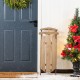 Glitzhome 34.25"H Wooden Natural Christmas Sleigh Porch Decor