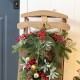 Glitzhome 34.25"H Wooden Natural Christmas Sleigh Porch Decor