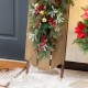 Glitzhome 34.25"H Wooden Natural Christmas Sleigh Porch Decor