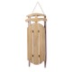 Glitzhome 34.25"H Wooden Natural Christmas Sleigh Porch Decor