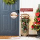 Glitzhome 34.25"H Wooden Natural Christmas Sleigh Porch Decor