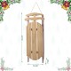 Glitzhome 34.25"H Wooden Natural Christmas Sleigh Porch Decor
