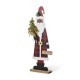 Glitzhome 35.75"H Lighted Wooden Africa Santa Porch Decor with Timer (KD)