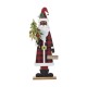 Glitzhome 35.75"H Lighted Wooden Africa Santa Porch Decor with Timer (KD)