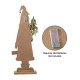 Glitzhome 35.75"H Lighted Wooden Africa Santa Porch Decor with Timer (KD)