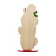Glitzhome 34.50"H Wooden Christmas Gingerbread Man on Coffee Cup Porch Decor (KD)