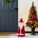 Glitzhome 24.5"H Christmas Wood Santa and Nutcracker Reversible Boxed Porch Decor