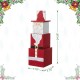 Glitzhome 24.5"H Christmas Wood Santa and Nutcracker Reversible Boxed Porch Decor