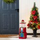 Glitzhome 24.5"H Christmas Wood Santa and Nutcracker Reversible Boxed Porch Decor