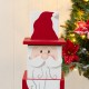 Glitzhome 24.5"H Christmas Wood Santa and Nutcracker Reversible Boxed Porch Decor