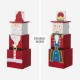 Glitzhome 24.5"H Christmas Wood Santa and Nutcracker Reversible Boxed Porch Decor