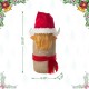 Glitzhome 20"H Christmas Linen Highland Cow Doorstop Porch Decor
