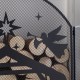 Glitzhome 48"L Christmas Metal Mesh Silhouette Nativity Scene Screen