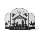 Glitzhome 48"L Christmas Metal Mesh Silhouette Nativity Scene Screen