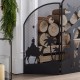 Glitzhome 48"L Christmas Metal Mesh Silhouette Nativity Scene Screen