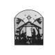 Glitzhome 48"L Christmas Metal Mesh Silhouette Nativity Scene Screen