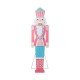 Glitzhome 60"H Christmas Wooden Pink Nutcracker Porch Decor (KD)