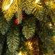Glitzhome 4ft Oversized Christmas Woodland Santa with 5ft Lighted Green Artificial Christmas Tree